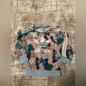 Adidas HER Studio London Animal Flower Print Crew Sweatshirt size S